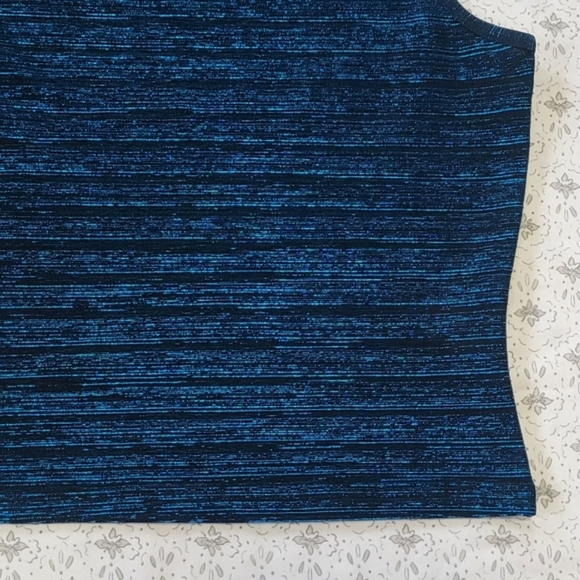 STAR CCC Vintage Metallic Aqua Weave Crop Top - Picture 2 of 4
